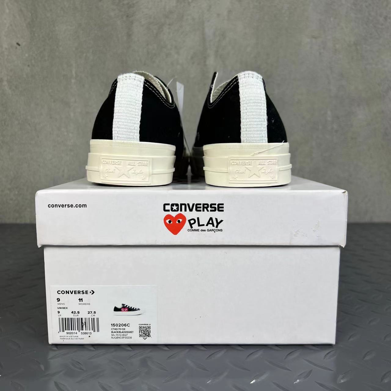 CONVERSE X COMME DES GARÇONS CDG PLAY CHUCK TAYLOR 'LOW-TOP BLACK'