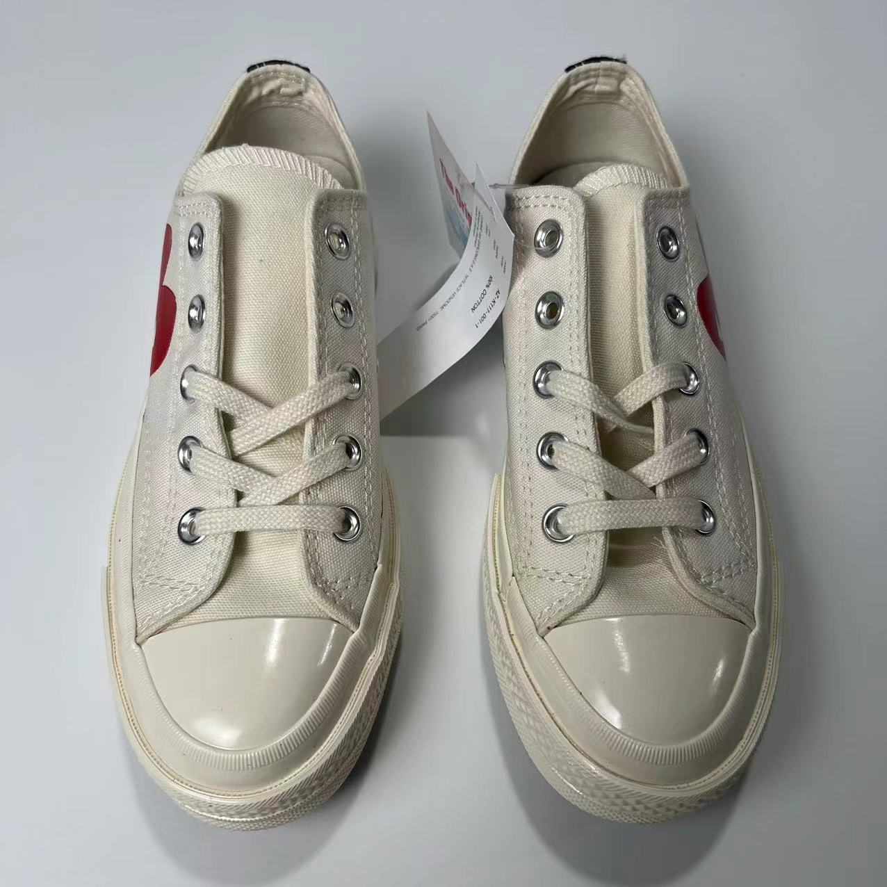 CONVERSE X COMME DES GARÇONS CDG PLAY CHUCK TAYLOR 'LOW-TOP WHITE'