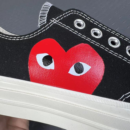 CONVERSE X COMME DES GARÇONS CDG PLAY CHUCK TAYLOR 'LOW-TOP BLACK'